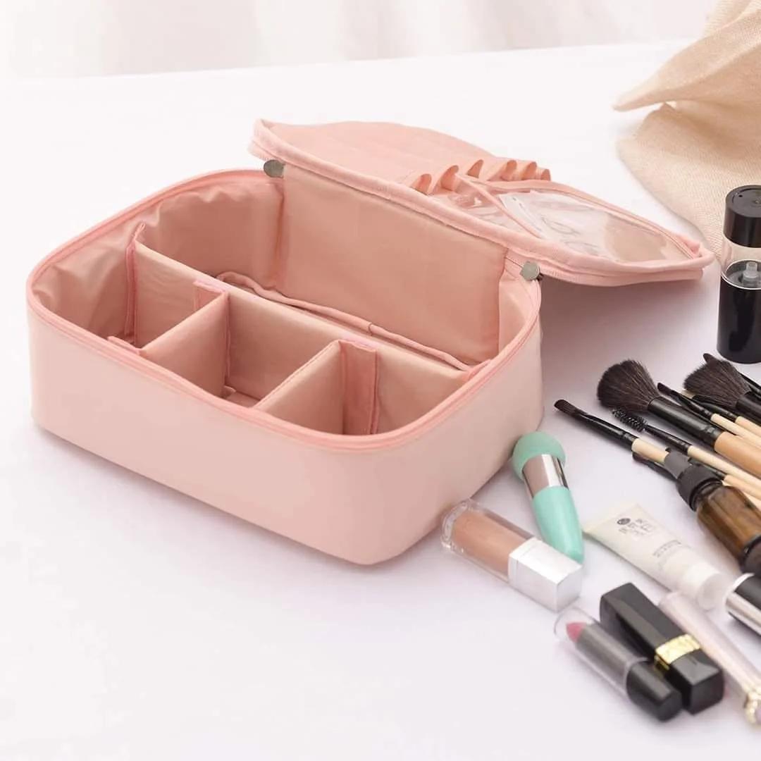 Portable Cosmetic Bag - Pink