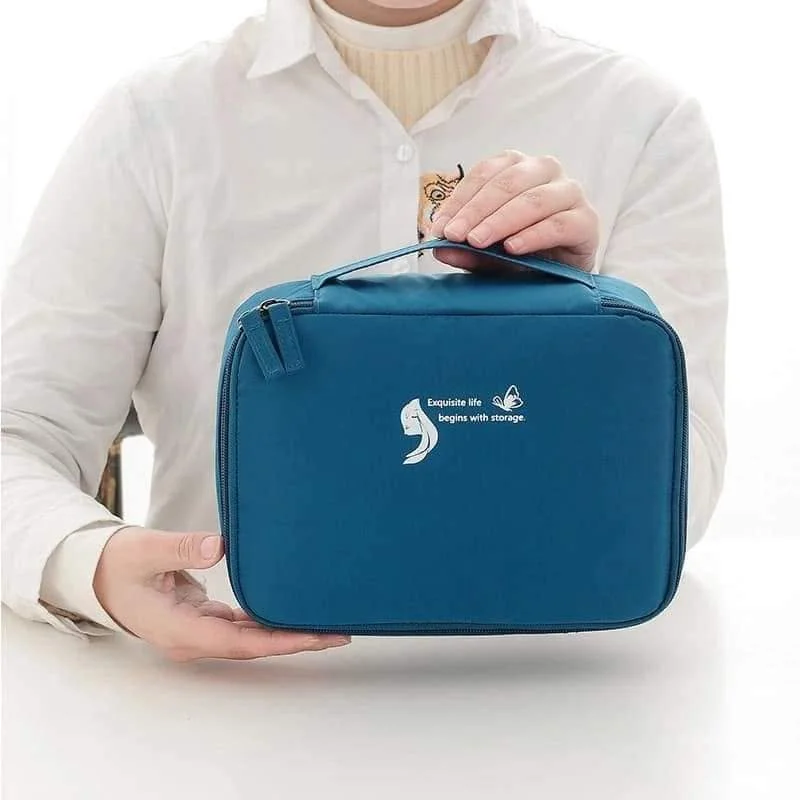 Portable Cosmetic Organizer - Navy Blue