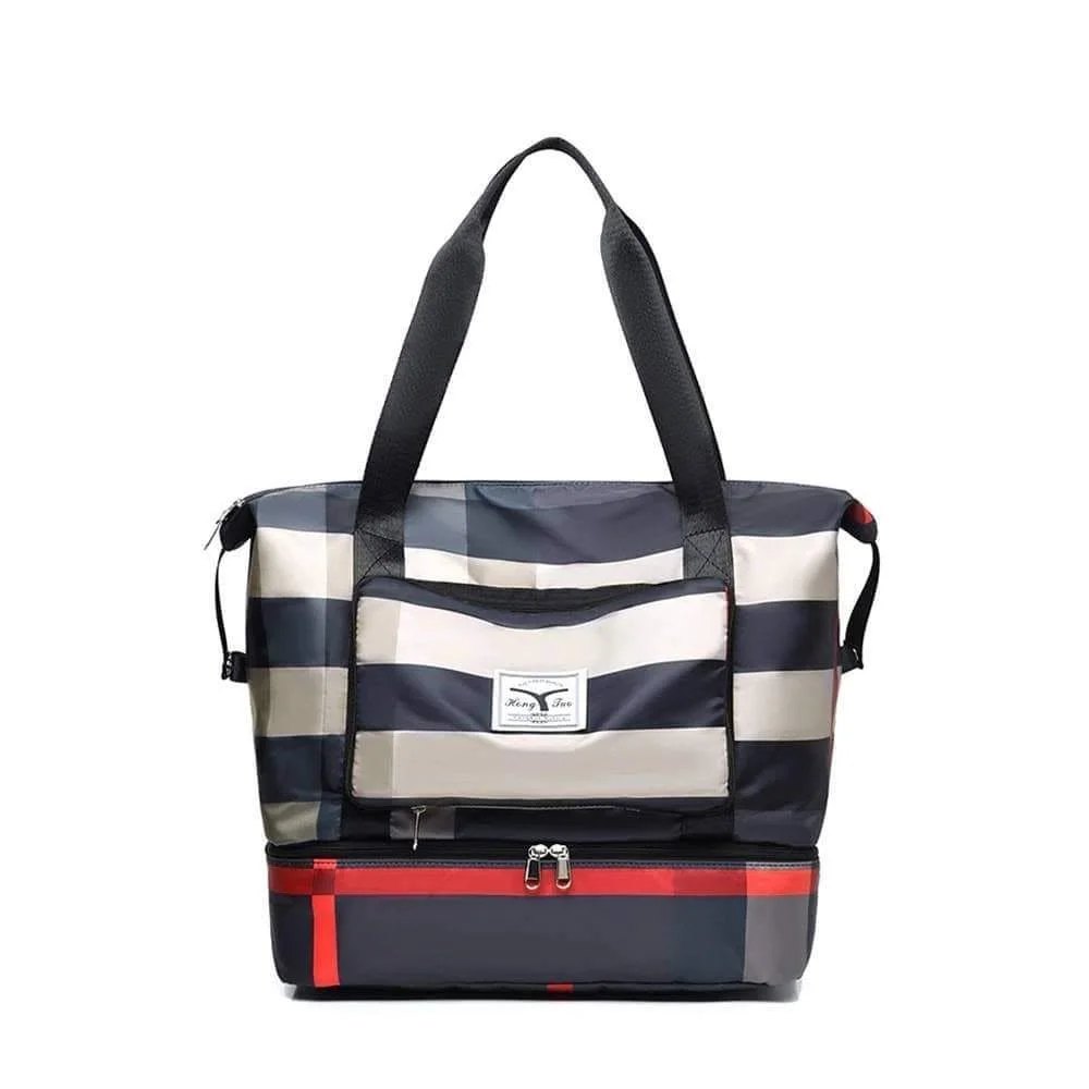 Strip Travelling Bag - Black