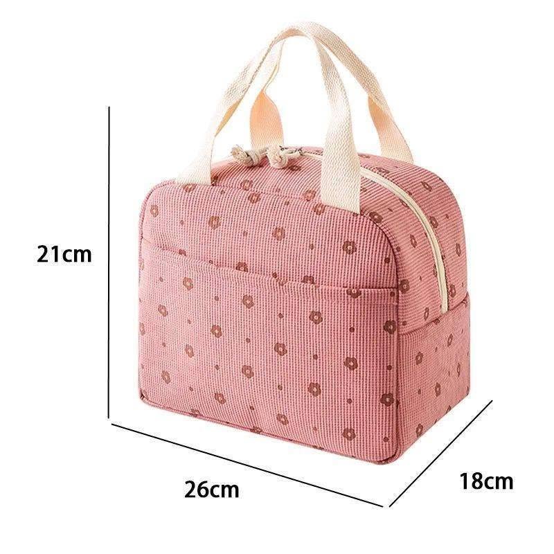 Lunch Bag - Pink flower